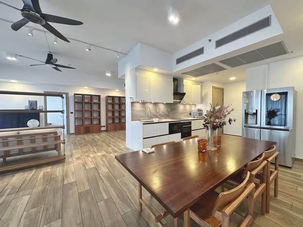 living room and room interior and kitchen of The Lofts Asoke