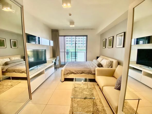 living room and bedroom of The Lofts Ekkamai