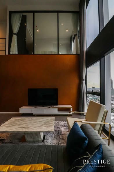 bedroom and living room and room interior of The Lofts Silom by Raimon Land