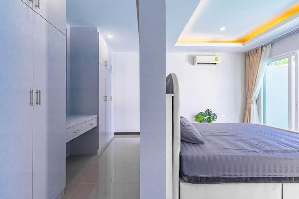 bedroom of The M Pool Villas Bangkok – Ekkamai