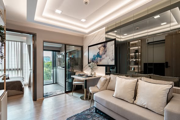 living room of The Moment Ratchada 19