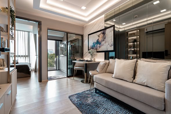living room of The Moment Ratchada 19