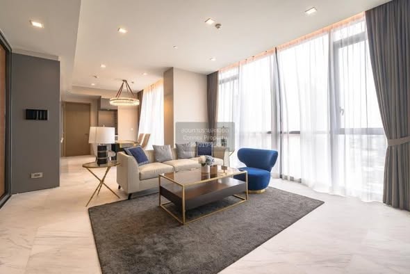 living room and bedroom of The Monument Thong Lo