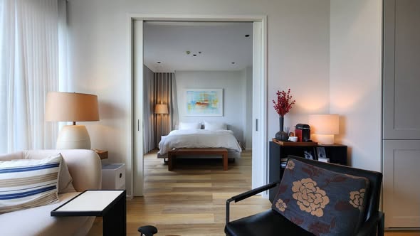 bedroom and room interior of The Residence