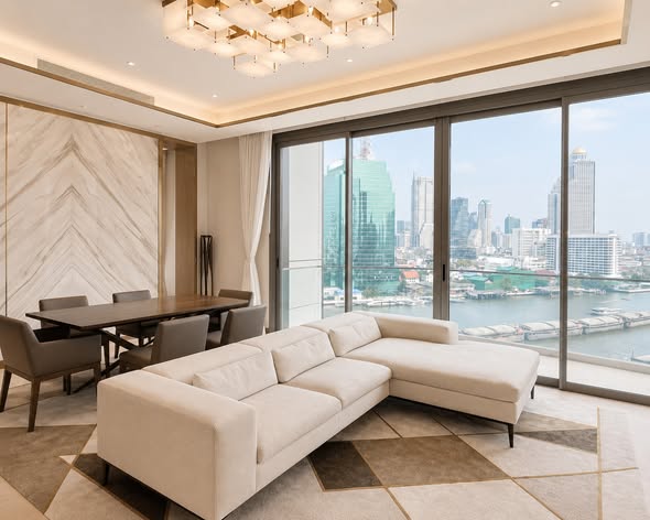living room of The Residences at Mandarin Oriental Bangkok