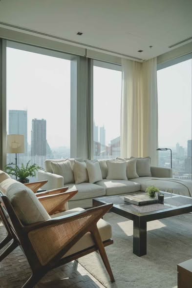 living room of The Ritz-Carlton Residences, Bangkok