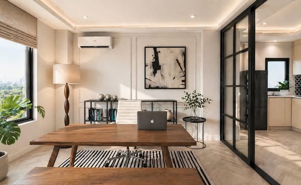 living room and room interior of The Ritz-Carlton Residences, Bangkok