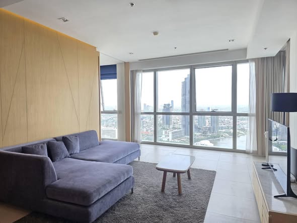 living room of The River Condominium