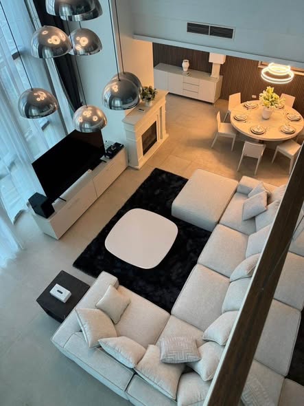 living room of The River Condominium