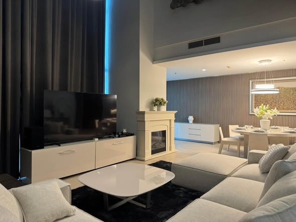living room of The River Condominium