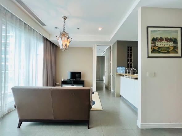 living room of The River Condominium