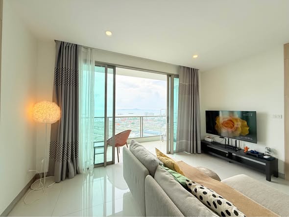 living room and bedroom of The Riviera Jomtien