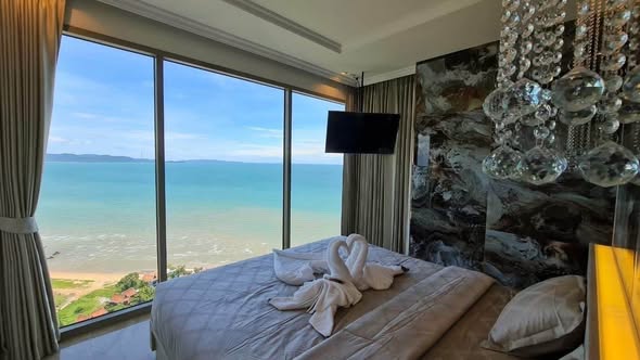 bedroom of The Riviera Monaco เดอะ ริเวียร่า โมนาโค