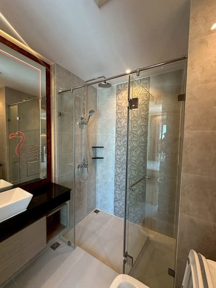 room interior and bathroom of The Riviera Ocean Drive