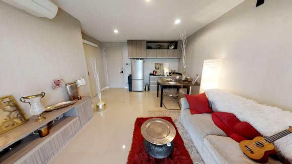 living room and bedroom of The Series Udomsuk