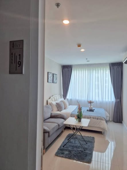 living room and bedroom of The Sky Sukhumvit