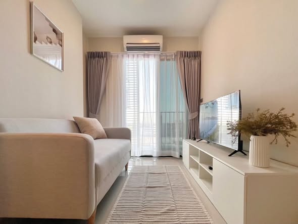 living room and bedroom of The Sky Sukhumvit