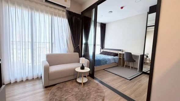 bedroom and living room and room interior of The Stage Mindscape Ratchada-Huai Khwang