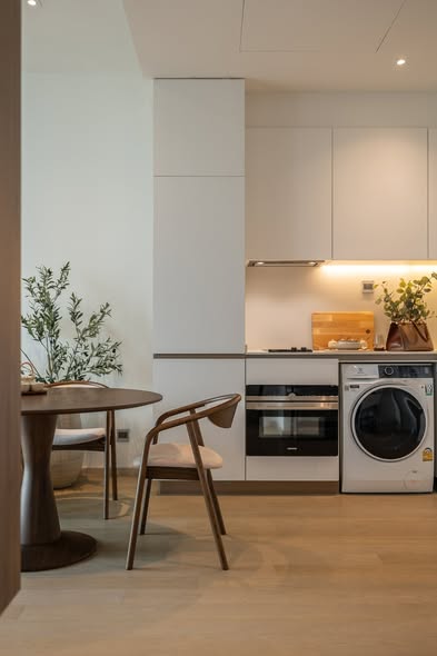 bathroom and kitchen of The Strand Thonglor