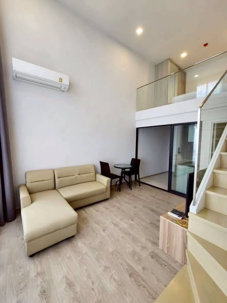 living room and bedroom of The Tree Pattanakarn-Ekkamai