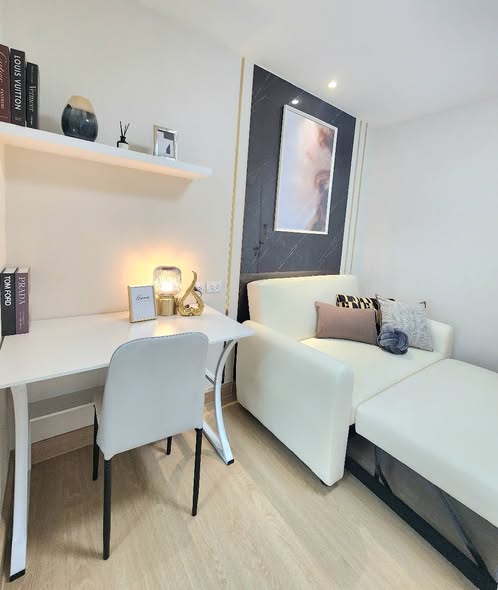 bedroom and living room of The Trust Residence Pinklao