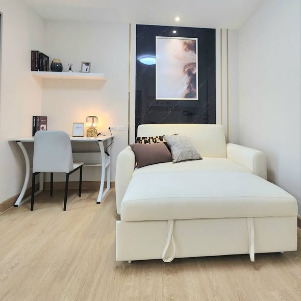 bedroom and living room of The Trust Residence Pinklao