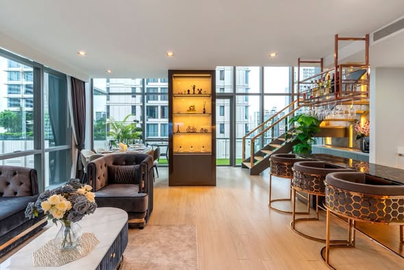 living room of The Unique Sukhumvit 62/1