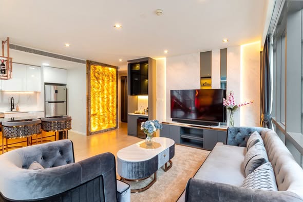 living room of The Unique Sukhumvit 62/1