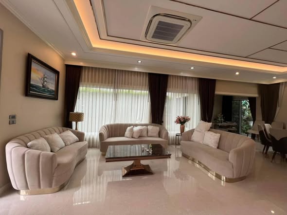 living room and bedroom of Two Grande Monaco Bangna – Wongwaen