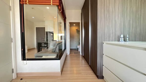room interior and bathroom of Urbano Absolute Sathon-Taksin