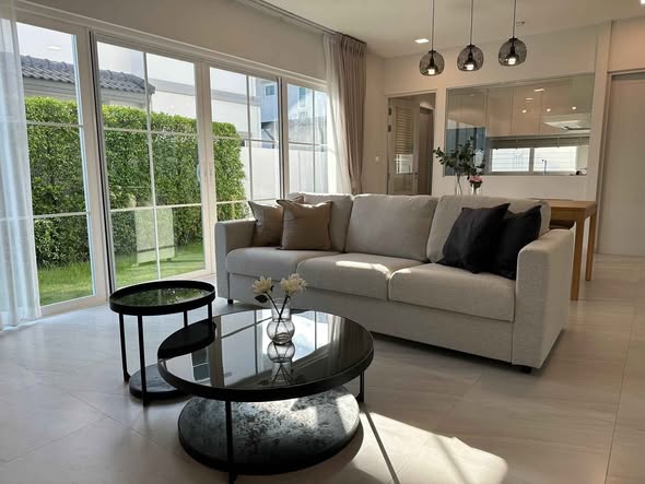 living room and room interior of Villaggio 3 Srinakarin-Bangna