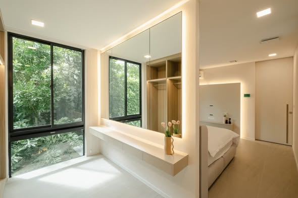 bedroom and room interior and bathroom of VIVE กรุงเทพกรีฑา