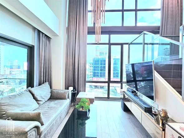 living room and bedroom and room interior of Whizdom Avenue Ratchada-Ladprao