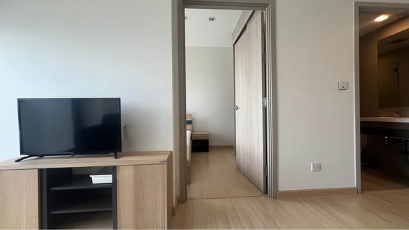 bedroom and room interior of Whizdom Connect Sukhumvit