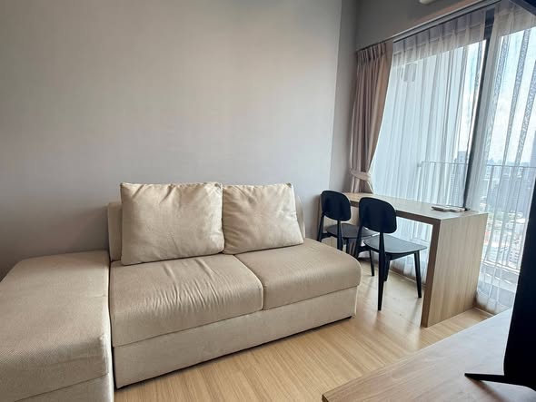 living room and bedroom of Whizdom Connect Sukhumvit