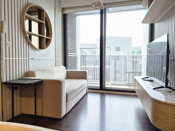 living room and bedroom and room interior of Whizdom Connect Sukhumvit
