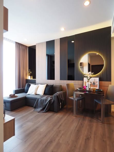 bedroom and living room of Whizdom Essence Sukhumvit วิสซ์ดอม เอสเซ้นส์ สุขุมวิท