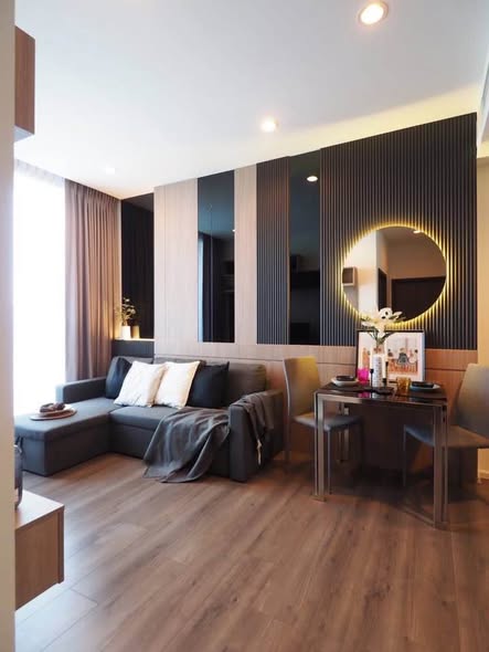 bedroom and living room and room interior of Whizdom Essence Sukhumvit วิสซ์ดอม เอสเซ้นส์ สุขุมวิท