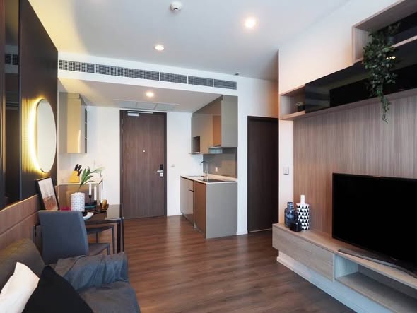 living room of Whizdom Essence Sukhumvit วิสซ์ดอม เอสเซ้นส์ สุขุมวิท