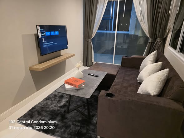 living room of 103 Central condominium