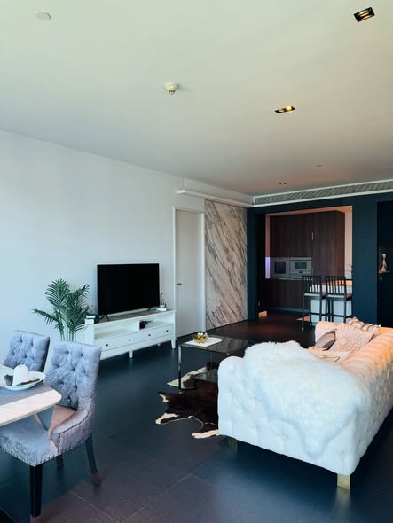 living room and bedroom of 185 Rajadamri