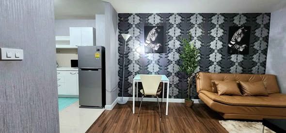 living room and bedroom of คอนโด ปันนา โอเอซิส เรสซิเด้นซ์ 2
