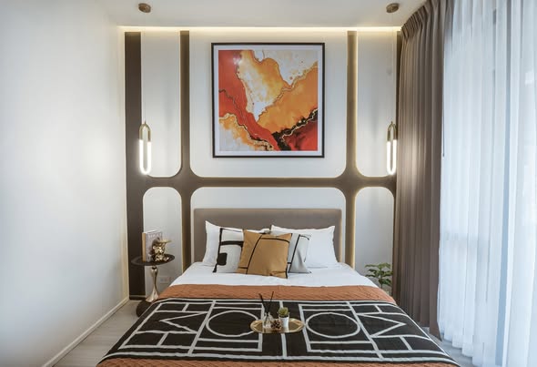 bedroom of บราวน์ คอนโด รัชดา 32