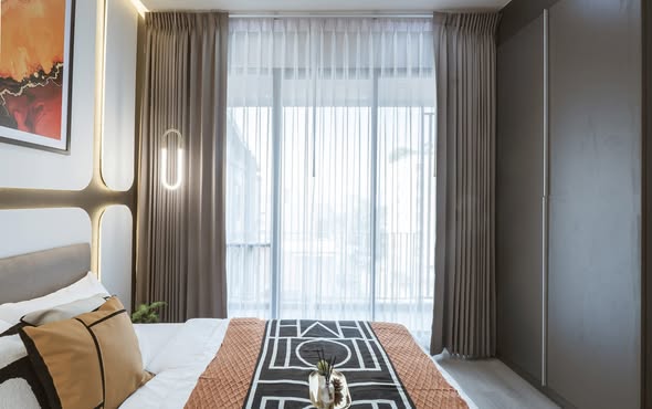 bedroom of บราวน์ คอนโด รัชดา 32