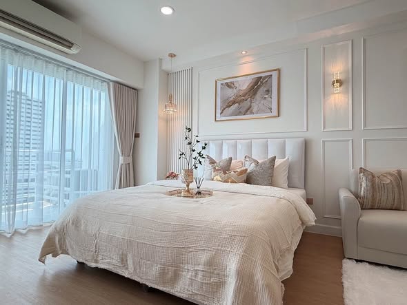 living room and bedroom of A Modern Classic