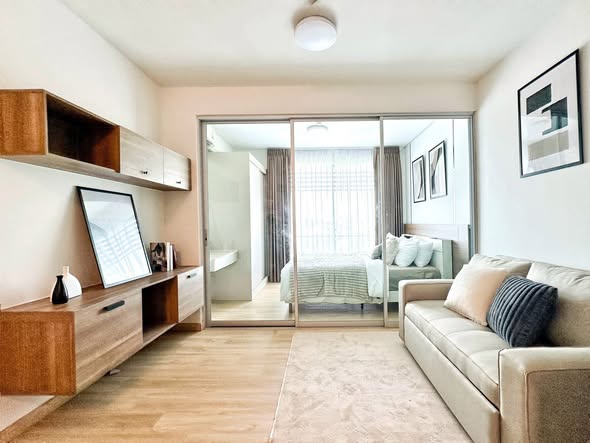 bedroom and living room and room interior of A Space ME Sukhumvit 77