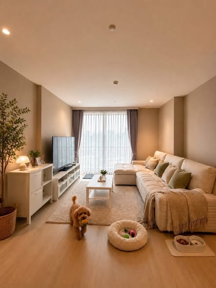 bedroom and living room of Aguston Sukhumvit 22