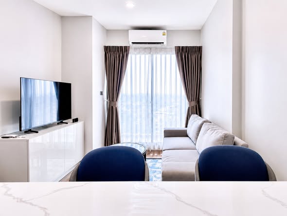 living room and bedroom of Arise Charoen Mueang