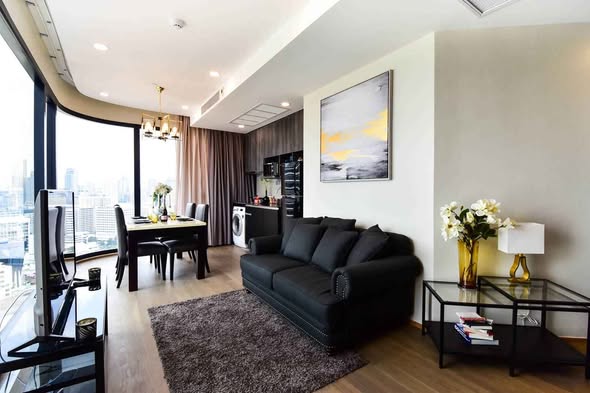 living room and bedroom of Ashton Chula-Silom