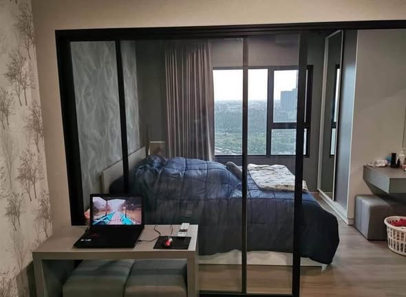 bedroom and room interior of Aspire Sathon-Taksin (Timber Zone)